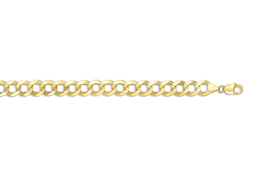 14k Solid Curb Link 18in Chain - 9.6mm - 36.4grm