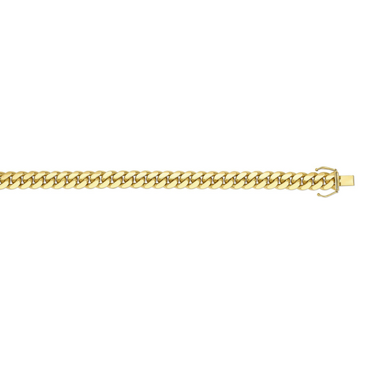 14k Solid Miami Cuban Link 9in Bracelet 8.2mm 48.3grm