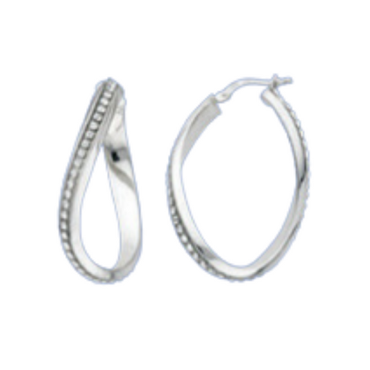 Accented 925 Sterling Silver Earrings