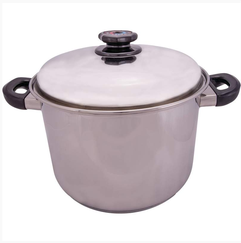 Steam Control 12qt 12-Element T304 Stainless Steel Stockpot